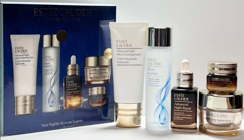 Five-piece Estee Lauder Primer) contains: 75ml of Primer, 15ml of Anti-Blue Eye Cream, 100ml of Cleanser, 50ml of Little Brown Bottle Essence and 50ml of Multi-effect Wisdom Cream.