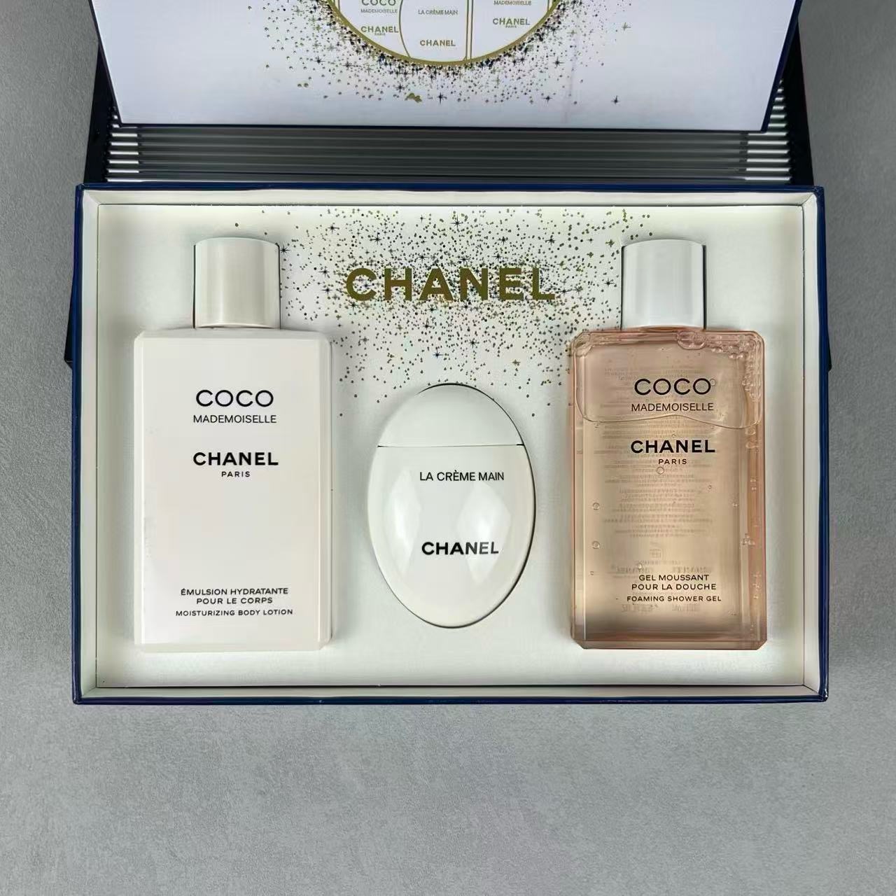 CHANEL GIFT SET-body lotion, shower gel, hand cream