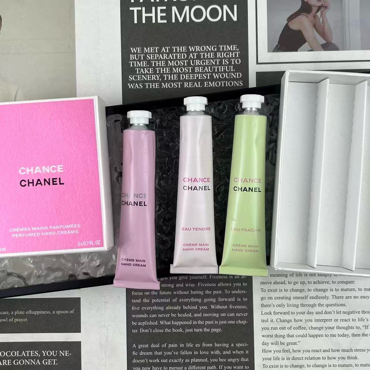 Chanel Encounter Hand Cream Set 20ml*3 Pink Green Purple