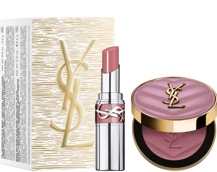 Make Me Blush Powder - Makeup44# and lip sticker 44# two in one set